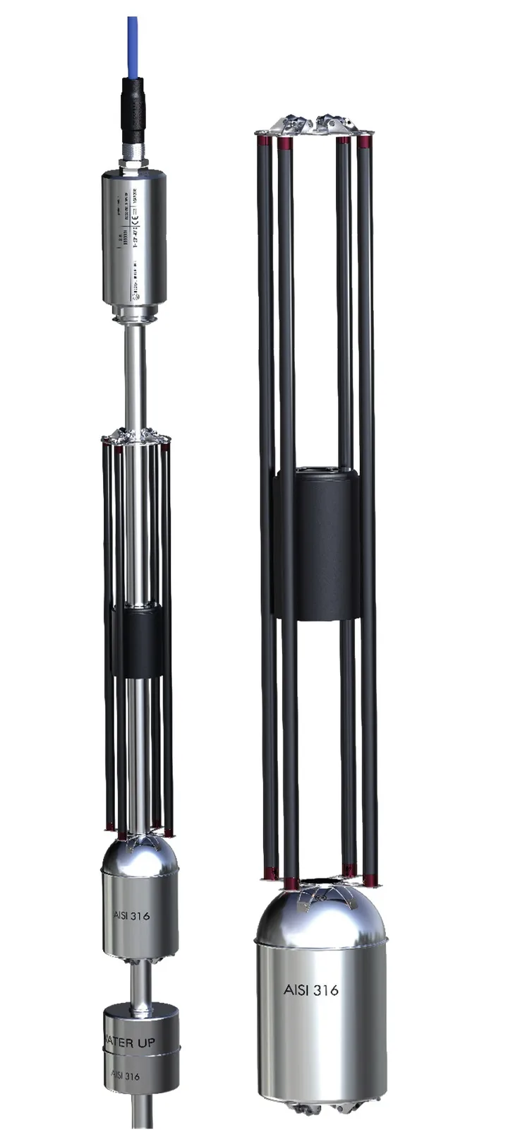 Maser MS_Density module mounted on an MS_EXIA tank probe
