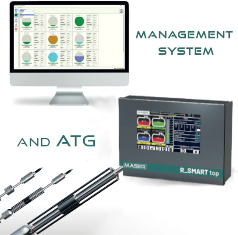 Maser TankSmart fuel stock management software with R_SMART TOP console and magnetostrictive probes
