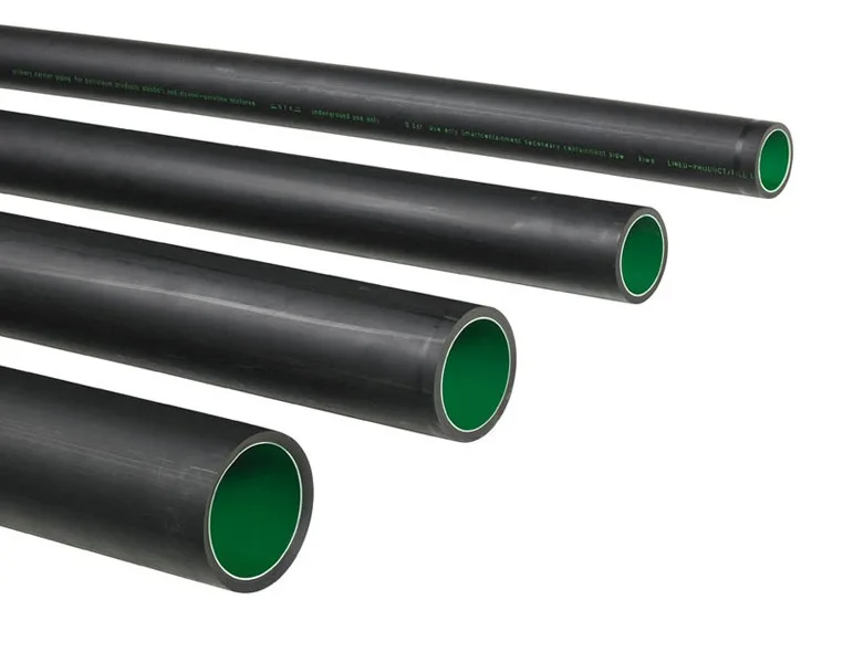 NUPI SMARTFLEX multilayer HDPE fuel pipes showing the green inner barrier lining