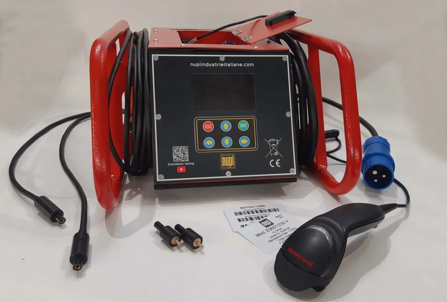 NUPI automatic multifunction electrofusion welding unit with barcode scanner and cables