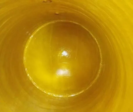 Inside a tank restored with Wolftank fibreglass-reinforced polyester lining