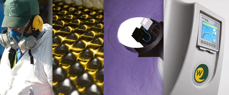 Wolftank lining technician, DOPA® aluminium layer, lined tank and Wolftank leak detection monitor