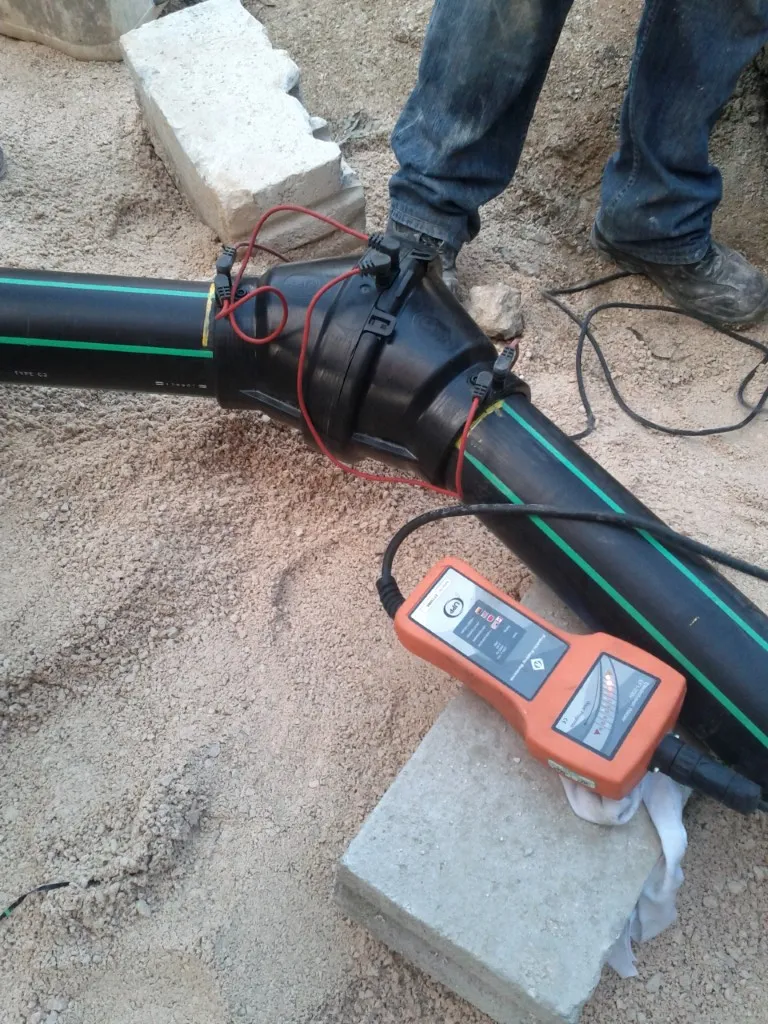 Pipe welded and tested