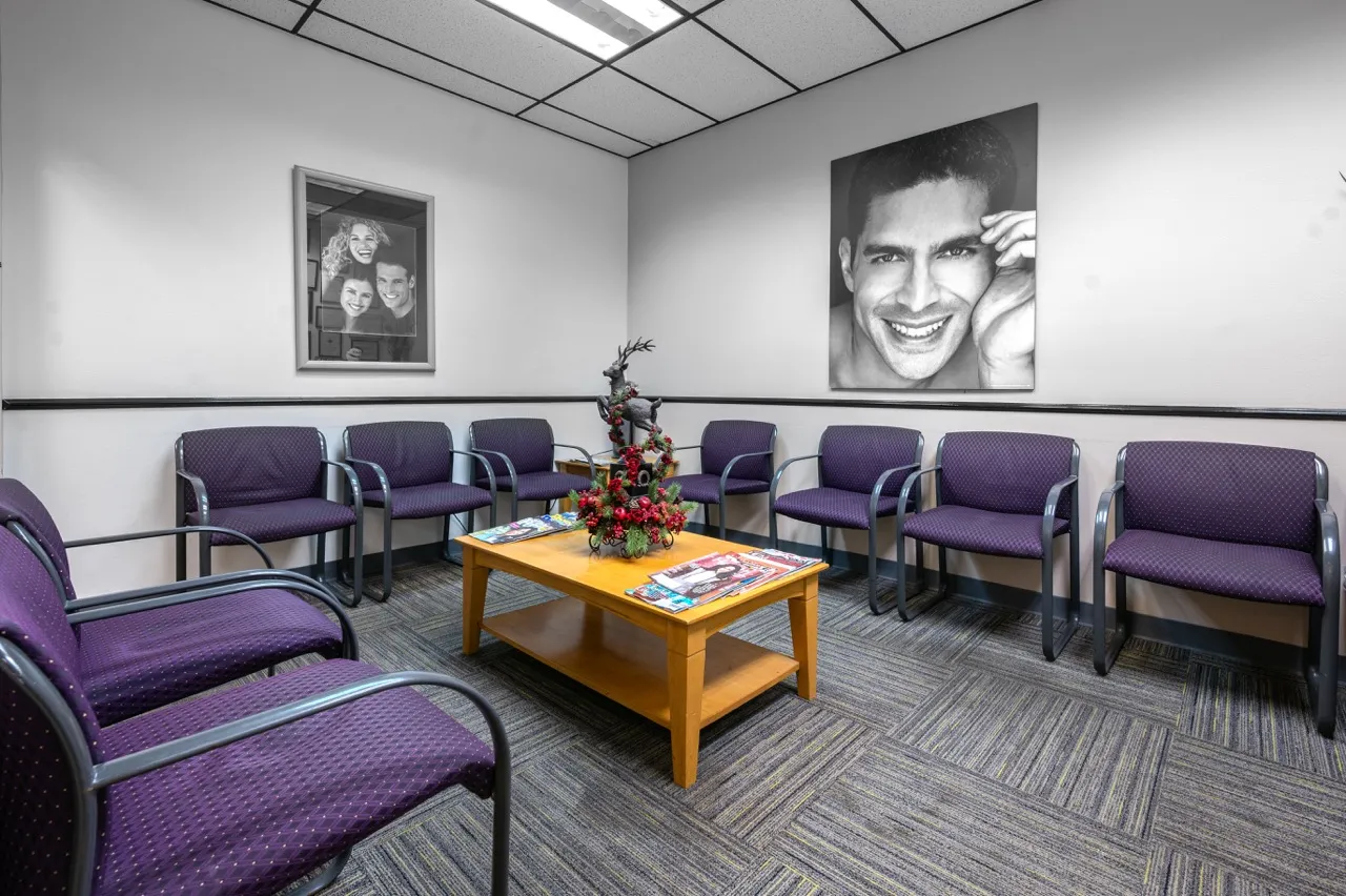 Waiting area at Premier Care Dental Group on South Lake Avenue